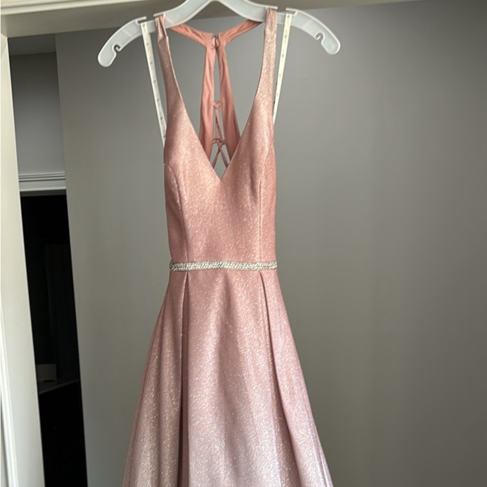 David’s bridal prom dress size 0. Pink ombré to blue worn once